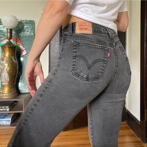 Levi Black Wide Leg Jeans